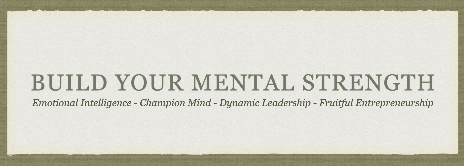 MASTER CLASS MENTAL STRENGTH