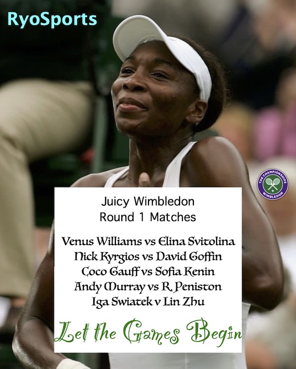 Wimbledon RD1 Match-up